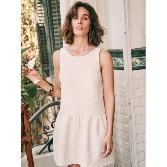 •SOLD• Sezane Lizzie Tweed Cream Dress - Picture 4 of 10